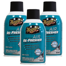Meguiar's 美光 Whole Car AIR RE-FRESHER 自動去味芳香罐, 永久消除異味, 2oz, 3罐