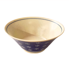 7V井 藍釉米紋 日本製 陶瓷碗, 藍色, 1個