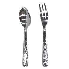 燕匠 鎚目匙叉組, 12cm, 日本製造, 簡單設計, 叉子 + 湯匙, 027329, 1組