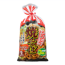 TAKAMORI 高森 日式炒麵 3人份, Q彈有嚼勁, 輕鬆料理, 道地日式風味, 3入