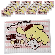 布丁狗 紙軸棉花棒, 200支, 18包