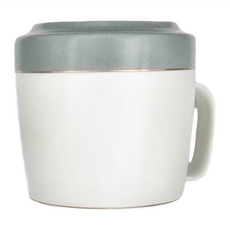 Caldo 霧面氣質撞色描金馬克杯 L-LAM198GR 8.8 x 8cm 400ml 300g, 雅灰色, 1個