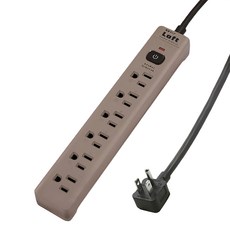 Dr.AV 聖岡科技 Loft 工業風 1切6插橫向3P延長線, 最大1650W, TX-800, 奶茶色, 1個