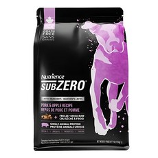 nutrience 紐崔斯 SUBZERO 單一蛋白黑鑽頂級無穀犬糧 + 凍乾, 美膚豬肉 + 蘋果, 1.8kg, 1袋