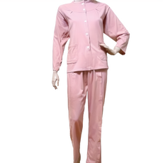 感恩使者 護理服套裝 黏扣式 春夏款 100%棉, M, 粉紅