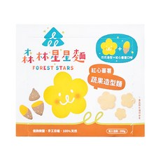FOREST NOODLES 森林麵食 森林星星麵 花花造型 + 紅心番薯口味 1.5歲以上, 200g, 1盒