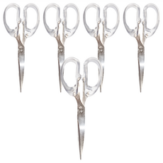 小麥購物 簡約風透明剪刀 特大號(19 x 7.2cm) 55g, 透明, 5支