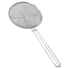 高級壓邊三腳油網, 不銹鋼材質, 30cm, 1支