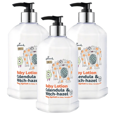 Hallmark 怪獸派對 金盞花燕麥 自然之萃 全面修護乳 - 蜂蜜杏桃 嬰兒/敏感肌膚適用, 600ml, 3瓶