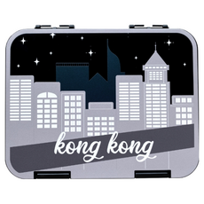 Kongkong 卡通圖案便當盒 22.5x18.5x5 公分, 黑色, 1個