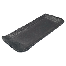 消光天目長皿 - 日本產陶瓷盤, 12吋, 1個