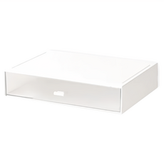 小麥購物 桌面抽屜收納盒 單格 C157 365g, 白色, 1層