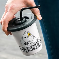 muurla 馬克杯咖啡 附蓋 370ml, 黑色, 1個