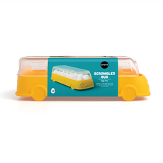 OTOTO 雞蛋巴士收納盒 塑膠材質, 31.2 x 12.7 x 9.5cm, 黃色 + 透明色, 1個