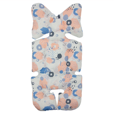 OhBabyLuxury 透氣兩用款推車坐墊,彩色點點,透氣舒適, 適用多款推車, 1個