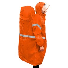 BLUEFIELD 藍色領域 專業登山雨衣 附收納袋, 1件, 橘色