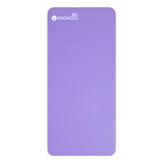 ZHONGOU 長紅 NBR加厚款瑜珈墊/防滑墊/地墊 厚10mm YG16 贈綁帶+背袋+拉力繩或拍拍球(顏色款式隨機), 紫色, 1片