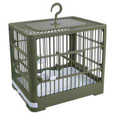 Truly House 豪華大空間可折疊鳥籠 綠色 堅固耐用 易於清潔 方便攜帶, 1個