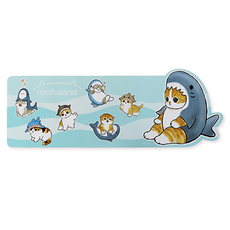 貓福珊迪造型滑鼠墊, 底部防滑, 鯊魚, 1個