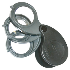 CARSON 卡薾紳 Tri 3折式專業放大鏡，5x, 10x, 15x 放大倍率, TV-15, 1個