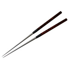 金口製作所株式會社 日本製漆柄不銹鋼筷子18cm-金茶暗,日式精緻餐具, 1入