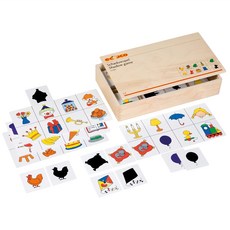 educo 卡片配對遊戲 找影子 Set，木製玩具 4歲以上適用, 1組