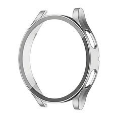 ITS LIFE Galaxy Watch 4 鋼化玻璃全覆蓋螢幕保護殼, 1個, 銀色