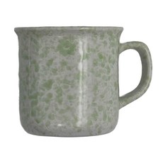 Homely Zakka 創意不規則潑墨點點陶瓷馬克杯 300ml, 綠點點, 1個