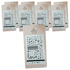 Suatelier Design JR No.1069 冬季戀人美甲貼紙, 1060, 8件