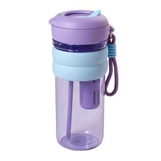 HIKARI 日光生活 繽紛運動吸管水壺 M074-2, 750ml, 炫目紫, 1個