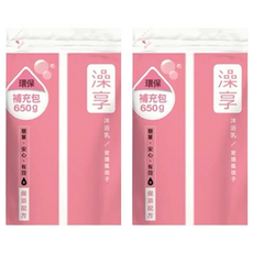 澡享 沐浴乳補充包 玫瑰風信子, 植物萃取 洗後肌膚水潤 清爽不黏膩, 650g, 2包