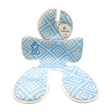 YODO XIUI 透氣推車墊 - 新款3D回字人墊(雙層), 新款 3D回字人藍nk4, 1個