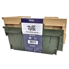 SHUTER 樹德 摩艾雙層疊疊盒 2個 安全耐重, 軍綠色 + 沙色