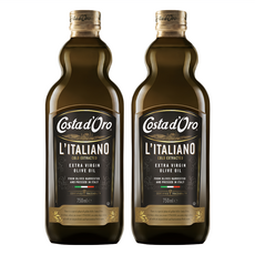 Costa d'Oro 義大利原裝進口100%義大利初榨橄欖油 L'ITALIANO 冷壓萃取 750ml, 2瓶