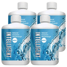 INTELLIGENT 因特力淨 酵素漱口水，清潔薄荷, 300ml, 4瓶