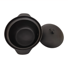 南部池永 鑄鐵炊飯釜鍋 (2合) 日本製造 尺寸16xH7.5cm, 16cm, 1個, 黑色