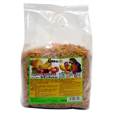 LINDO 水果營養蛋粉，強化滋養，提升鳥的活力，促進羽毛生長，保持羽毛亮麗, 500g, 1包