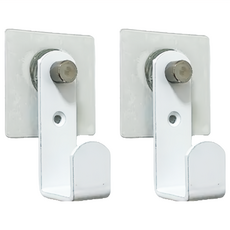 BEARGOOD 熊好貼 無痕掛勾 黏貼式支架 2入, 烤漆L型 白色 + 透明色, 1組