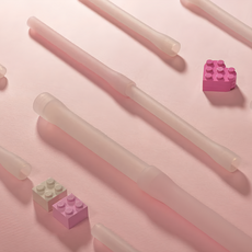 YCCT 積木矽膠吸管 可重複使用 BPA-FREE, 2支入, 1支