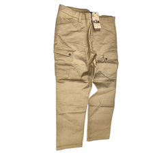 KZM工裝直筒褲 卡其色 XL