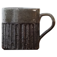 EDITIONS 正陶苑 手作馬克杯 日本產 陶瓷 Φ7.5 x H8.5cm 200ml, 鎬紋, 1個