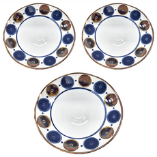 Minoya 美濃燒 南風大盤 Set 3入 陶瓷圓盤, 6 件組大盤, 1組