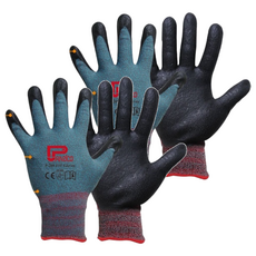 PANRICO 百利世 P-200 加厚型耐磨手套 防滑 最佳舒適性, L, 藍色, 2雙