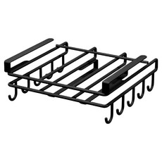 SUNORO 多功能免打孔櫥櫃掛架, 1個, 黑色