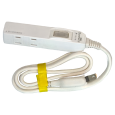 Qonnect 1開4插2P高溫斷電延長線, 1m, 白色, 1條