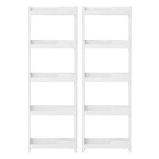 comet 可移動5層邊角置物架, 白色, 2個