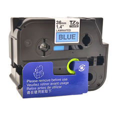 brother 兄弟牌 標準黏性護貝標籤帶 TZE-561, 藍底黑字, 8m