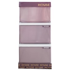 HOUSE 好室喵 大自然收納櫃 3層 附輪 顏色隨機, 1組