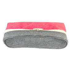 Raymay 藤井 上下分層多用收納袋 2層筆盒, 粉紅色 + 黑色, 1個