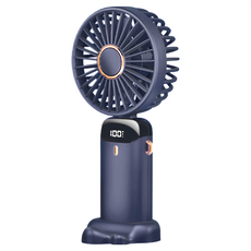 智能顯示USB風扇 2.5W 18650鋰電池 紫 綠 粉, N15, 深藍色